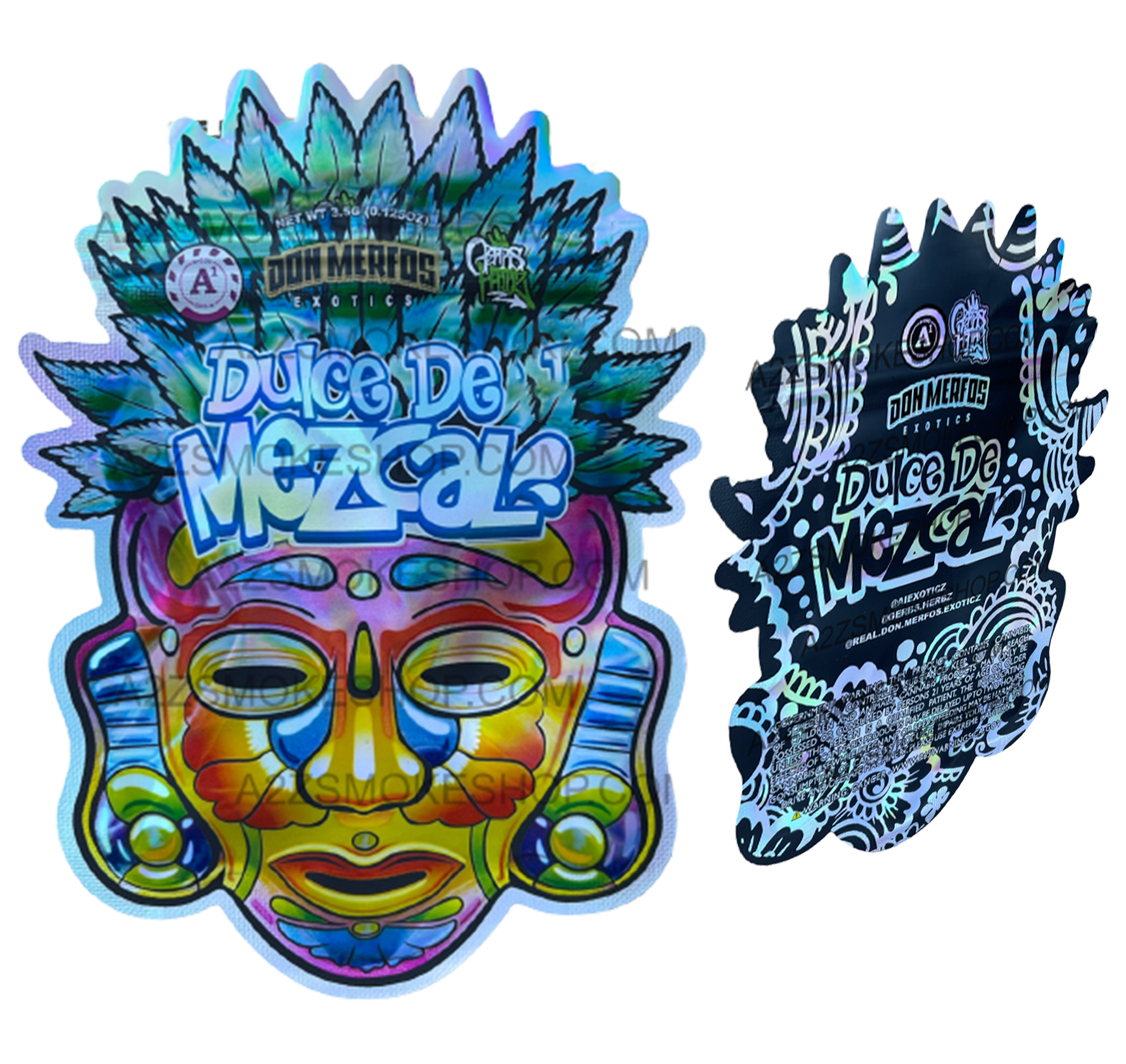 Don Merfos Dulce De Mezcal bag  3.5g Holographic Mylar bag -Packaging Only -NEW