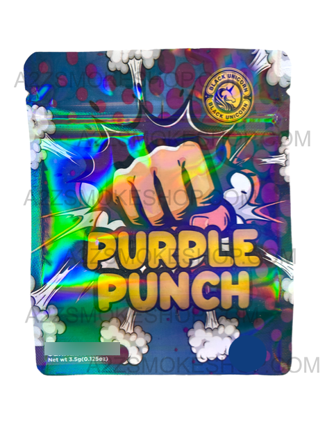 RobMylarBags-Purple Punch Holographic Mylar bag 3.5g