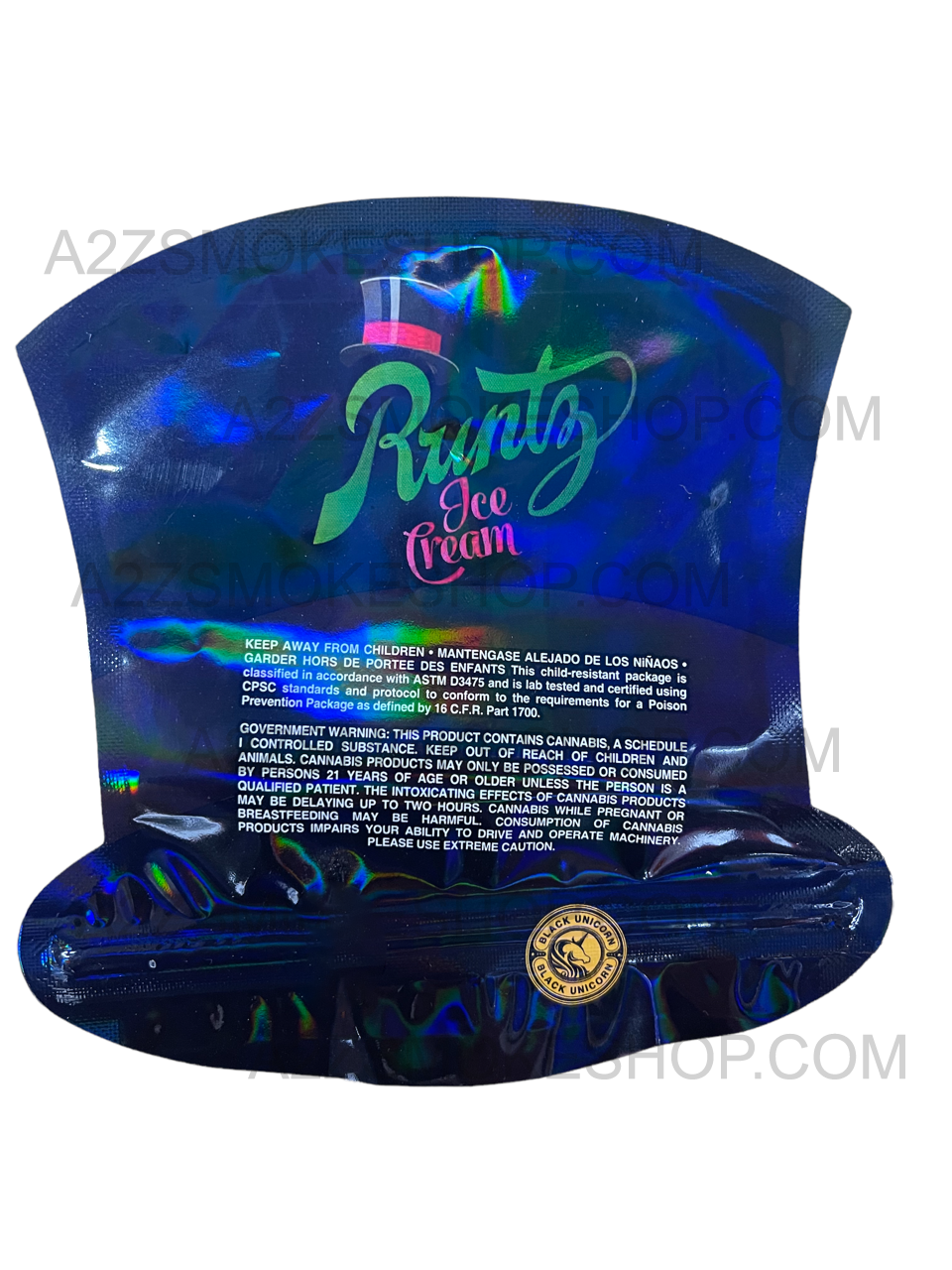 RobMylarBags Runtz Ice Cream cut out Holographic Mylar bag 3.5g