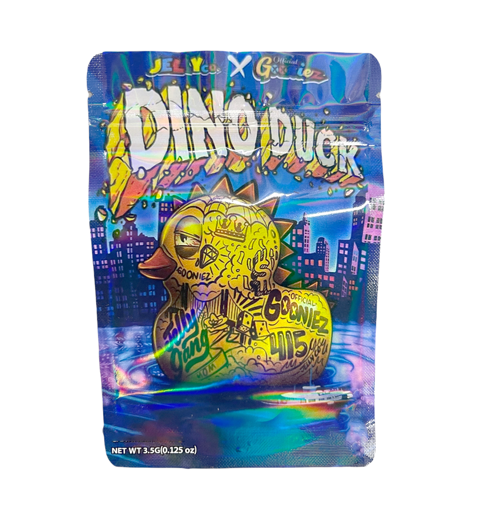 Dino Duck Holographic Mylar bag  3.5g  Packaging Only