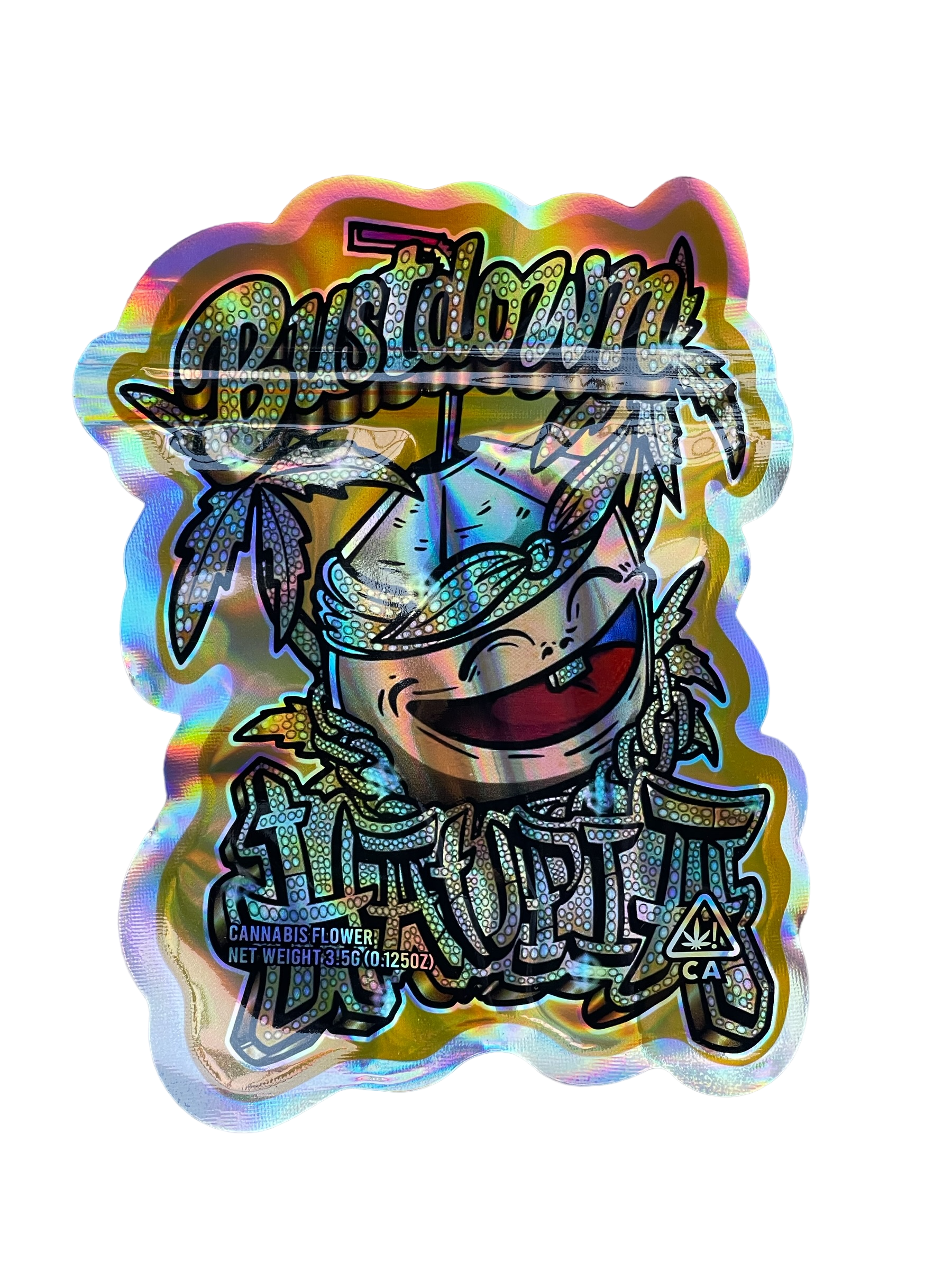 Haupia Bustdown 3.5g Mylar bag Holographic