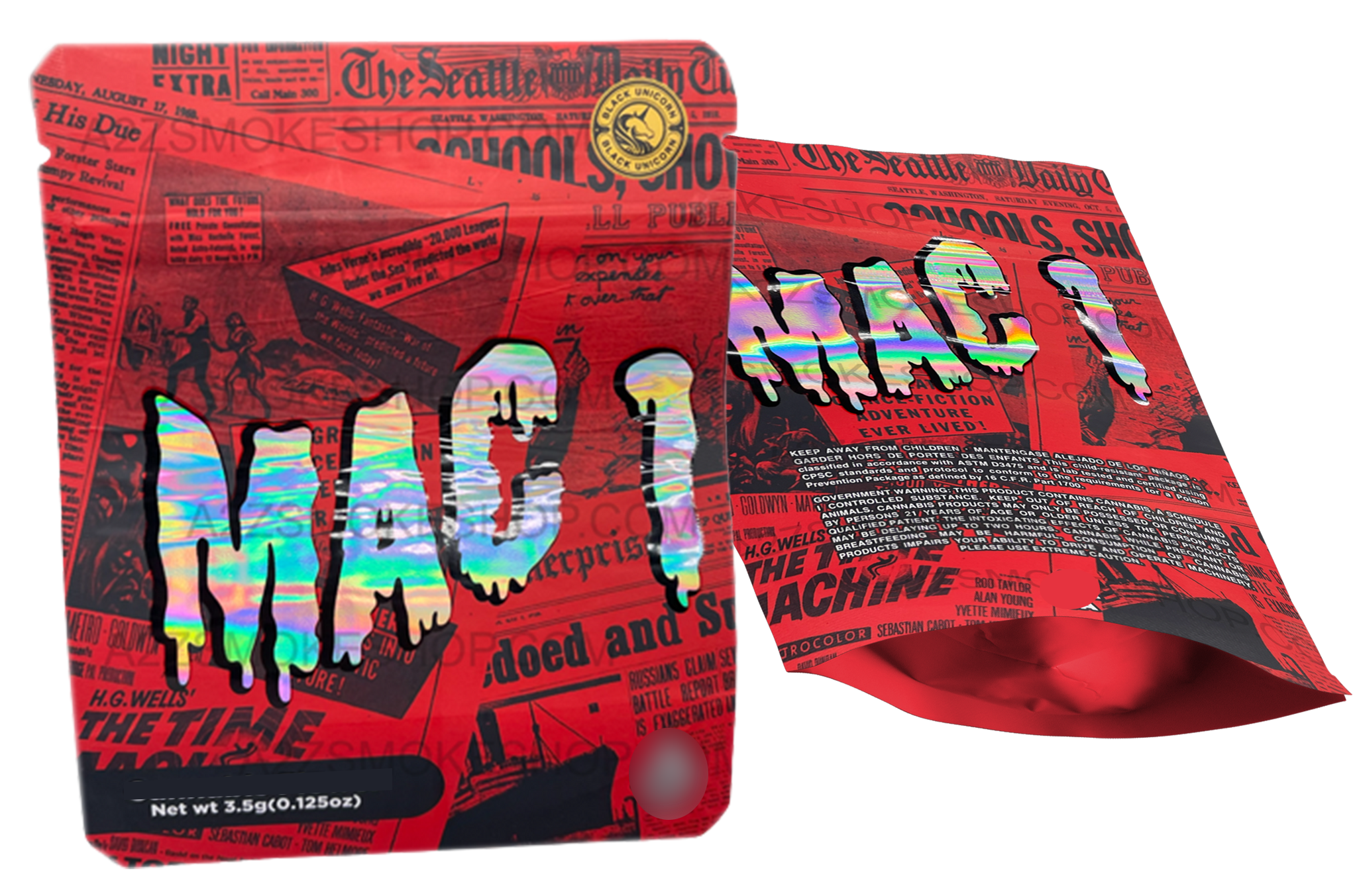 RobMylarBags -Mac 1 Holographic Mylar bag 3.5g  For Flower