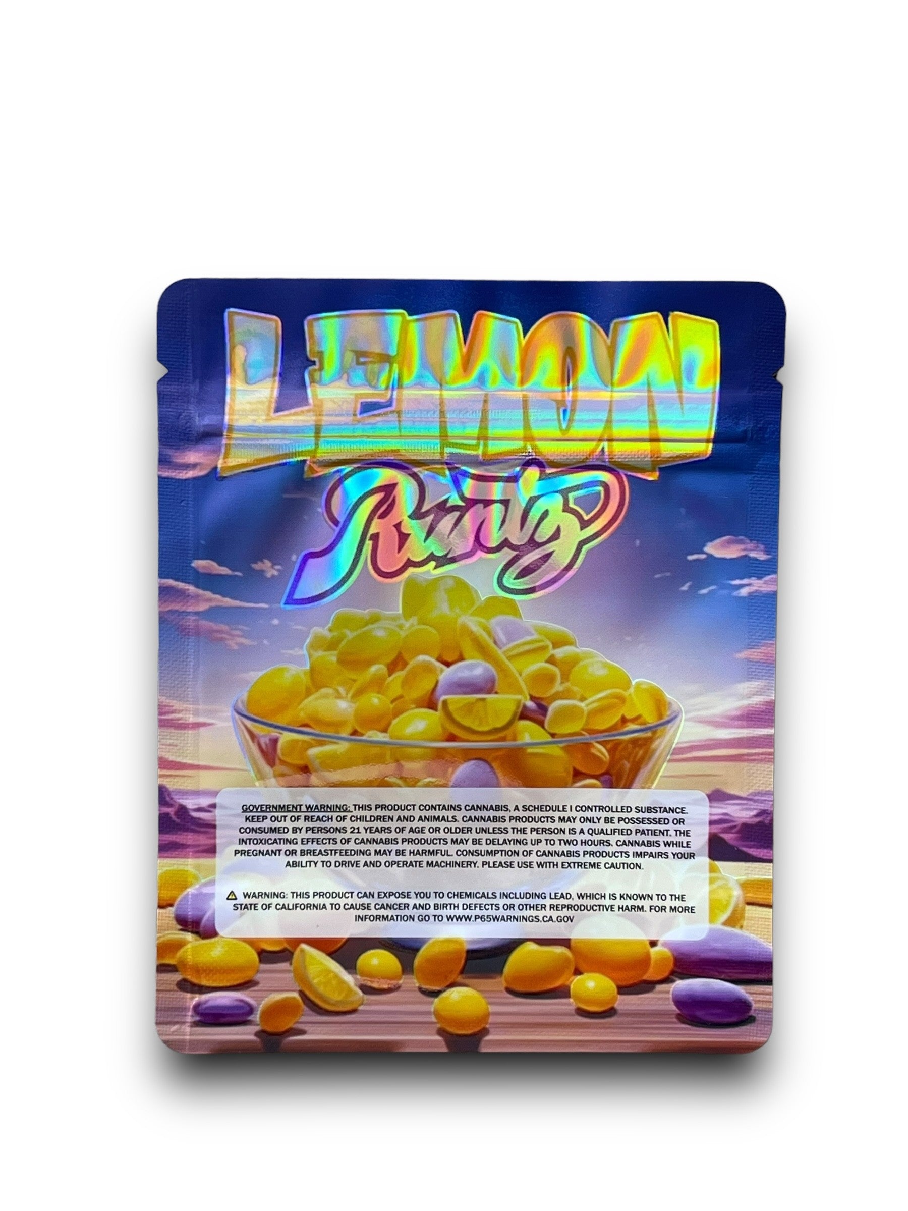 Lemon Runtz 3.5G Mylar Bags Holographic