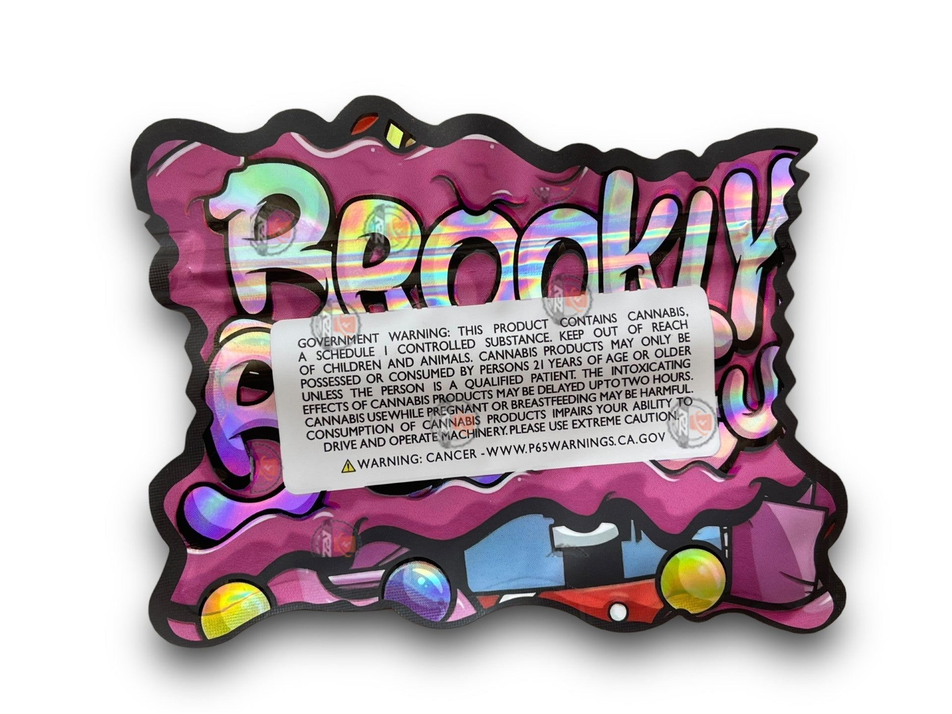 Brooklyn Bubblegum 3.5G Mylar Bags Holographic