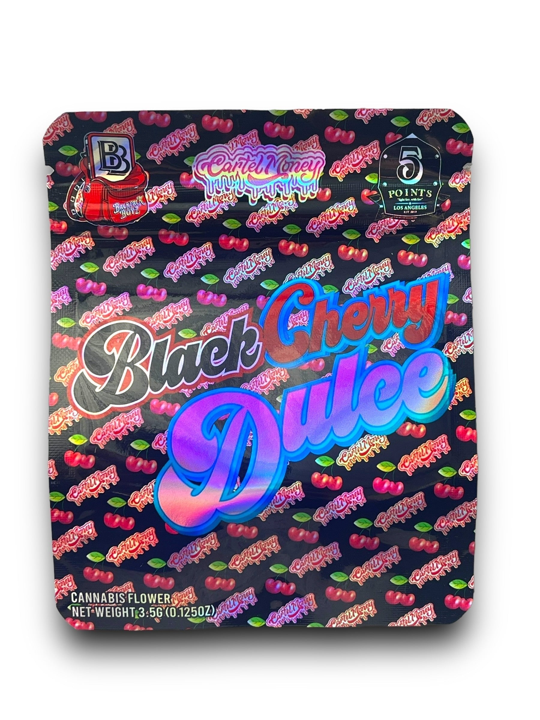 Cherry Dulce 3.5G Mylar Bags Holographic