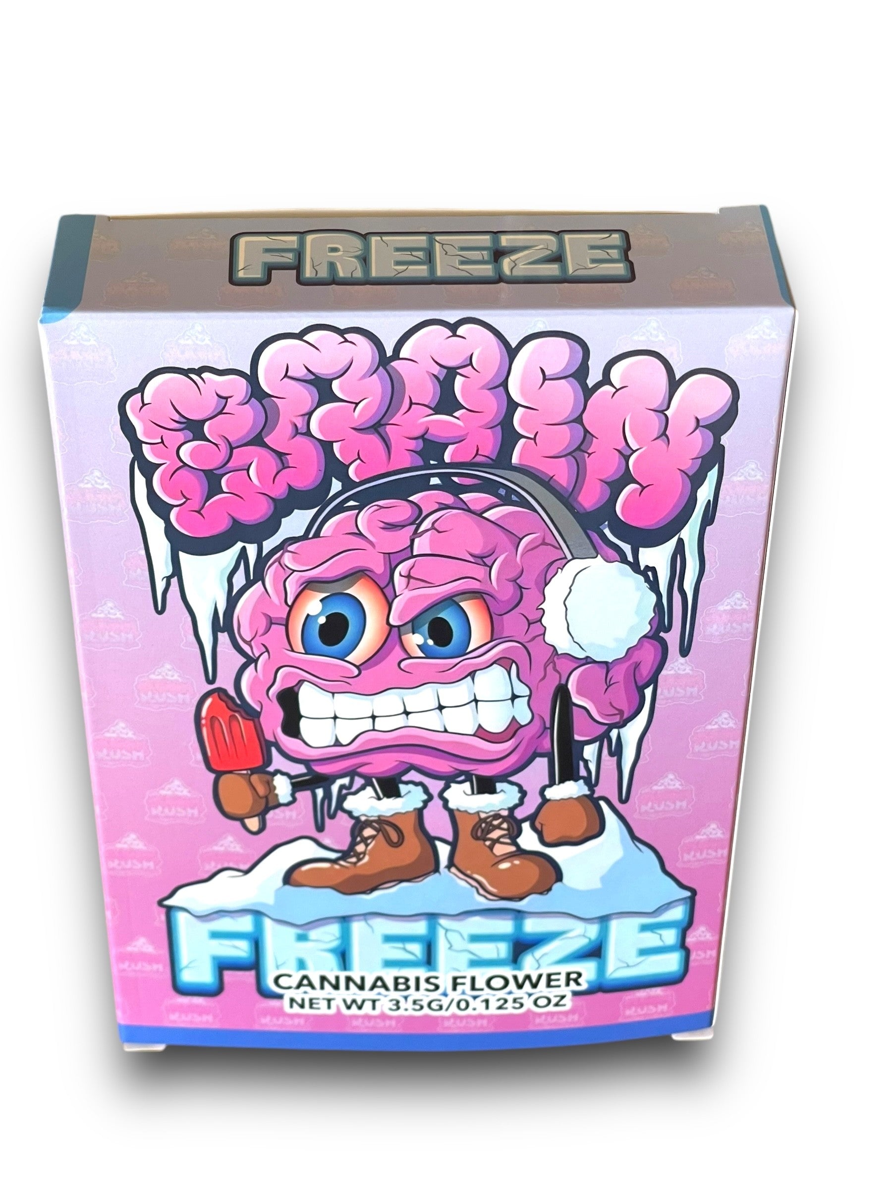 Brain Freeze Mylar Bags with Boxes 3.5g Box Packaging Holographic