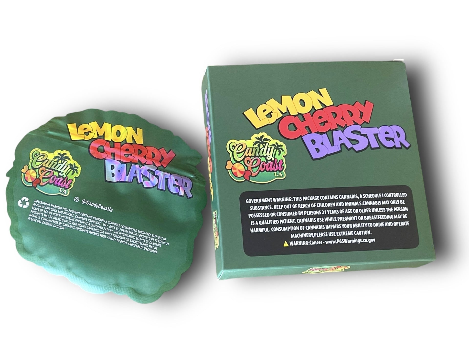 Lemon Cherry Blaster Mylar Bags with Boxes 3.5g Box Packaging Holographic